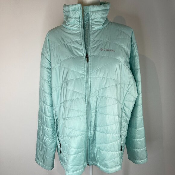 Columbia Mint Green Omni-Heat Jacket size 3X